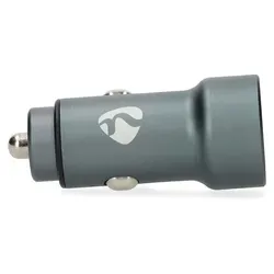 Nedis Auto-Ladegerät - 38 W - 1.5 / 1.67 / 2.0 / 2.22 / 3.0 A - Anzahl der Ausgänge: 2 - Port Type: USB-A / USB-C - Automatische Spannungswahl - Dunkelgrau