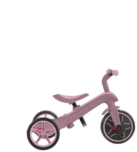 Globber Explorer Trike 4-in-1 Eco rosa - Vielseitiges 4-in-1 Dreirad für Kinder, ideal für wachsende Abenteuer. Robuste Bauweise und anpassbares Design sorgen für sicheren Fahrspaß.