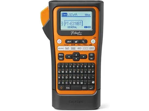Brother PT-E310BTVP Etikettendrucker - Thermotransfer Etikettendrucker mit 180 DPI und 20 mm/s Druckgeschwindigkeit, ideal für professionelle Etikettierung in anspruchsvollen Umgebungen dank Bluetooth-Konnektivität und robustem Design.