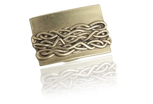 FREDERIC HERMANO Gürtelschnalle 30mm Metall Gold in gold von FREDERIC HERMANO