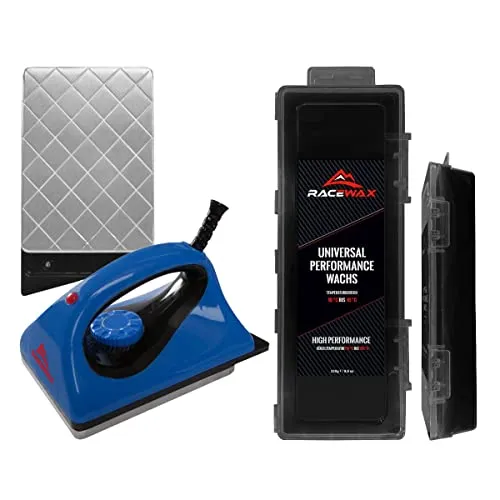 RaceWax Skiwax Set 2-teilig Wachsbügeleisen Universal Wachs Alpin Nordic Wax