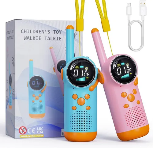 LA CUTE Walkie Talkie für Kinder – 8 Kanal Funkgerät mit VOX