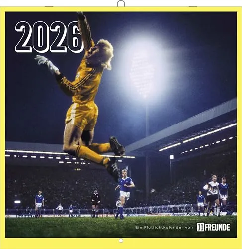 11FREUNDE - Ein Flutlichtkalender von 11FREUNDE 2026 – Fußball-Wandkalender – Broschürenkalender 30 x 30 cm (geöffnet 30 x 60 cm) – mit einzigartigen Stadion-Fotografien