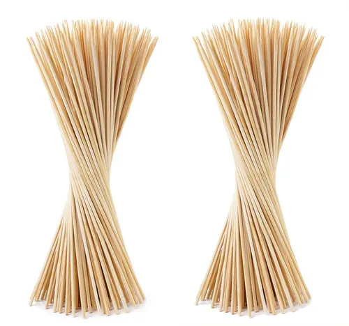 BigDean 200x Pflanzstäbe aus Bambus - Wetterfeste Rankhilfe für Pflanzen - Rankstäbe aus 100% natürlichem Bambus, 90 cm lang und ideal für die Anzucht von Gemüse und Jungpflanzen. Umweltfreundlich, stabil und perfekt für Hobbygärtner.