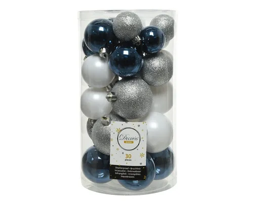 Kaemingk Weihnachtsbaumkugel, Weihnachtskugeln Kunststoff Mix 4-6cm 30er Set