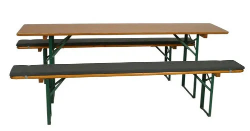 GO-DE Auflagen Set 220 cm anthrazit für Festzeltgarnitur Bierbankauflage Auflage