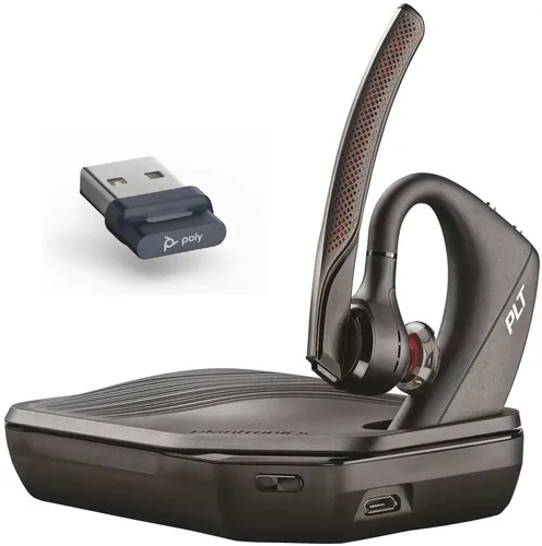 Plantronics Voyager 5200 UC Wireless Headset - Einohr-Bluetooth mit Geräuschunterdrückung, 21h Sprechzeit und ideal für Videokonferenzen