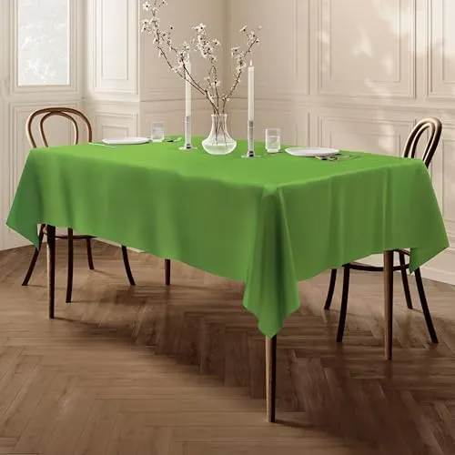 Home Direct Qualitäts Tischdecke Textil Eckig 150 x 300 cm, Farbe wählbar Grün