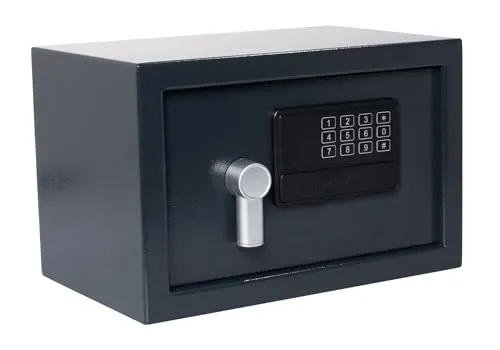 Pavo Tresor High Security S 8040391 - Möbeltresor mit 2mm starkem Korpus und elektronischem Zahlenschloss, ideal für die sichere Aufbewahrung von Dokumenten und Wertgegenständen. Externe USB-C-Stromversorgung für Notfälle.