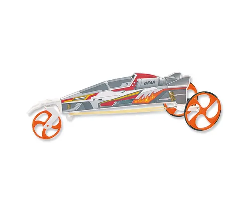 matches21 HOME & HOBBY Rennauto Gummimotor 24 cm Bausatz Holzbaukasten