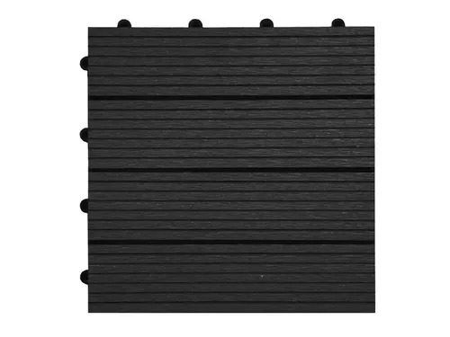 Terrassenfliese WPC Fliese Klickfliese Balkonfliese Holzfliese grau anthrazit