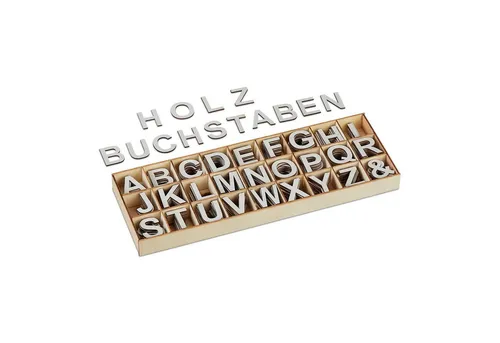 relaxdays Deko-Buchstaben Holzbuchstaben Set 324 tlg.