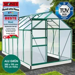 BRAST® Gewächshaus Aluminium mit Fundament