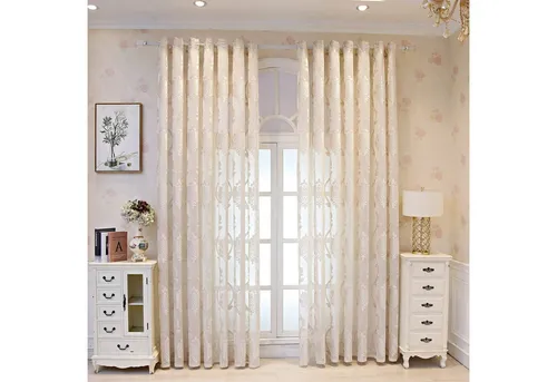 M&W DAS DESIGN Gardinenschal Vintage Retro Barock – Halbtransparenter Dekoschal mit Ösen - Eleganter Gardinenschal aus strapazierfähigem Polyester, der sanftes Licht durchlässt und gleichzeitig Sichtschutz bietet. Ideal für jedes Zimmer, pflegeleicht und langlebig für stilvolle Akzente.