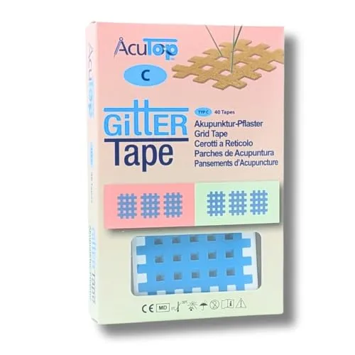 AcuTop Gitter Tapes – gezielte und sanfte Unterstützung nach dem Prinzip der Akupunktur (Blau, Typ C)