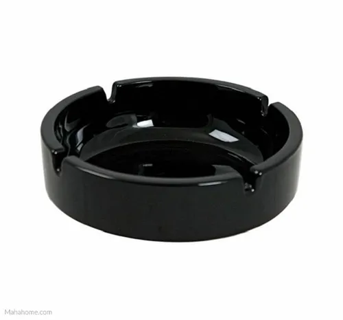 Aschenbecher Stapelbar aus Glas Schwarz