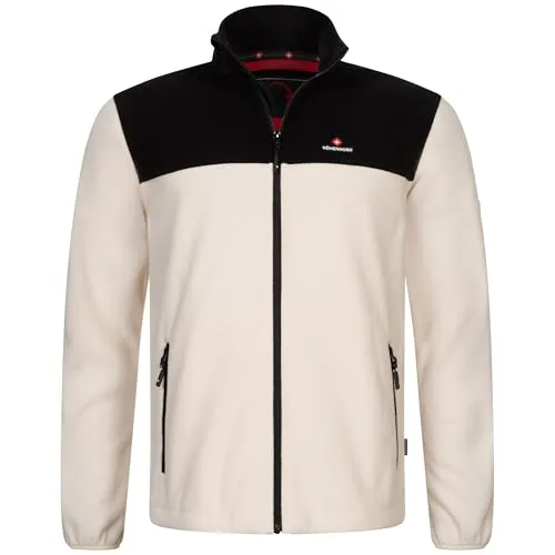 Höhenhorn Badus Herren Fleece Jacke Beige/Schwarz Gr. M