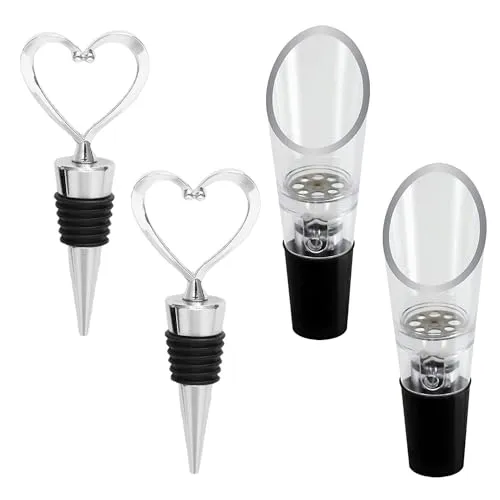 Flaschenausgießer, 2 Weinstopfen, Rotweindekanter, Weinspender, Weinausgießhilfe, Haushaltsdekanter, Rotweinausgießzubehör, Rotweinsprudler. 2