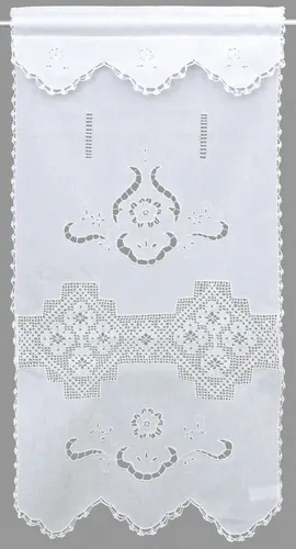 HOSSNER - ART OF HOME DECO Panneaux Bondone (1 St), Stangendurchzug, halbtransparent, Wirkware, Häkelspitze - ECHTE Handarbeit