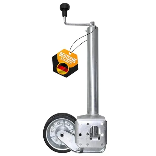 The Drive | Anhänger Stützrad 500KG | vollautomatik | Ø 60mm Rohr mit Anbauflansch | XL-Rohr 560mm | Schwerlast mit erhöhter Tragfähigkeit | perfekt für Anhänger, Wohnwagen, Trailer