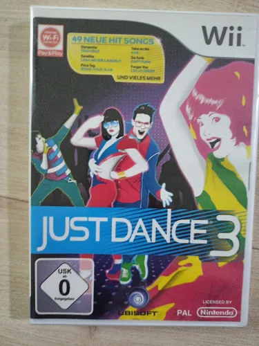 Just Dance 3 für Nintendo Wii - Neu und unbenutzt - Musik- und Tanzspiel für die Nintendo Wii, ideal für Partys und Familienspaß. Enthält ein Handbuch und ist im Original verpackt.