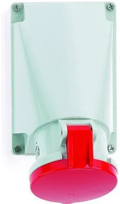 Bals 1124 Wandsteckdose 63A 5p 400V IP44 - Wandsteckdose für 63A, ideal für industrielle Anwendungen, mit hochwärmebeständigem Material und robustem Gehäuse. Perfekt für den Außenbereich dank IP44 Schutz.