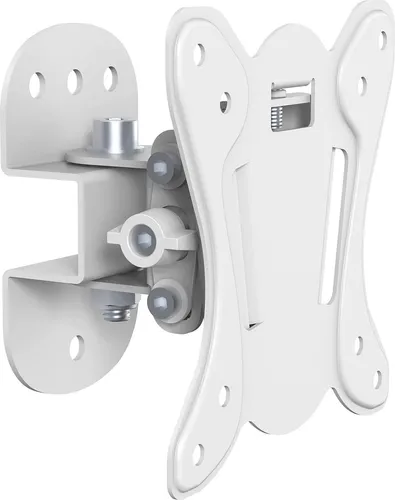 PureMounts PM-FM10-100W - Neigbare und schwenkbare TV / Monitor Wandhalterung, Wandabstand 75mm, Tragkraft 25kg, max. VESA 100x100, für Bildschirme von 33 bis 69cm (13 Zoll-27 Zoll), weiß