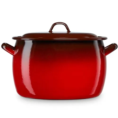 briebe Kochtopf für die Küche, Induktion, 30 cm, Vintage Rot