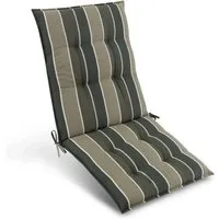 Beautissu Polsterauflage Sun-NL 105x50x8cm - Hochwertige Niedriglehner Auflage für Gartenmöbel, bietet luxuriösen Sitzkomfort mit strapazierfähigem 100% Polyesterbezug und praktischem Befestigungssystem.