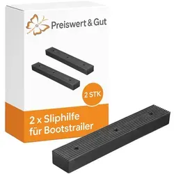 Sliphilfe für Bootstrailer – Gummi Schutzmatte für Bootsanhänger, 345x58x35mm, Einfaches Slippen, Vermeidet Schäden am Boot 2 x