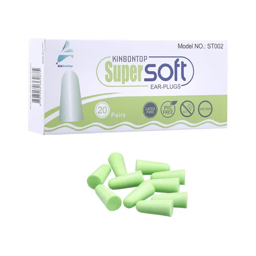 Ohrstöpsel Gehörschutz 38 dB SNR Schaumstoff Grün Kinbontop 20 Stück