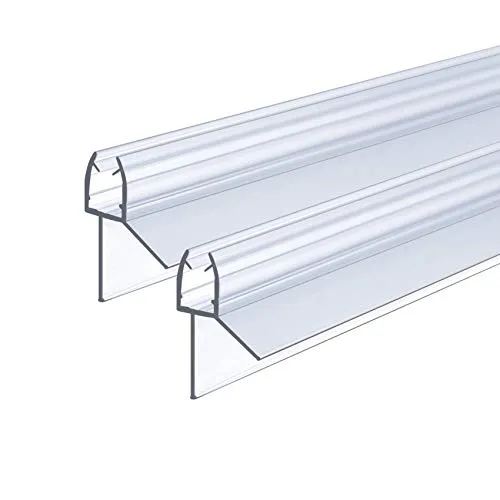 IMPTS dichtung dusche glastür, 2x100cm duschdichtung glastür 5/6mm, Ersatzdichtung Duschkabine Duschwand Badewanne Wasserabweiser Schwallschutz Dichtkeder - Transparent
