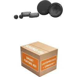 Harman/Kardon FIT6C Einbaupaket für Smart Fortwo 451 | 400 Watt - Komplettset mit Harman/Kardon Lautsprechern für Ihr Smart Fortwo 451 (2007-2015). Einfache Installation und außergewöhnlicher Klang dank Plus OneTM-Technologie. Zubehör inklusive Adapterringen und Stromdieben.
