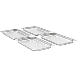 vidaXL Gastronormbehälter GN 1/1 40 mm aus Edelstahl - Gastrovorratsbehälter aus robustem Edelstahl, kratzfest und leicht zu reinigen. Ideal für professionelle Küchen, geeignet für Bain-Marie und Chafing-Dishes.