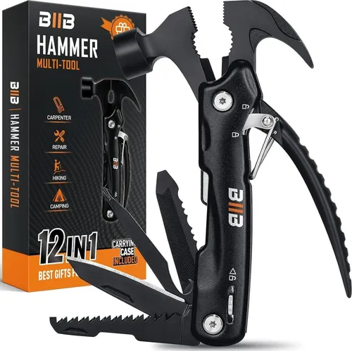 BIIB Multitool 12-in-1 für Camping und Outdoor - Sonstiges Camping & Outdoor - Das BIIB Multitool vereint 12 Funktionen in einem kompakten, tragbaren Werkzeug und ist ideal für Outdoor-Aktivitäten und DIY-Projekte.