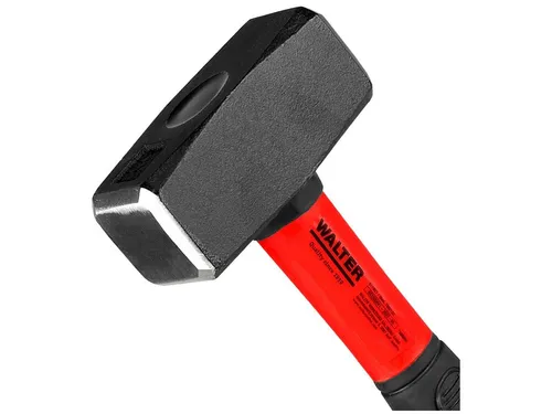 WALTER Hammer Set 3-teilig, Schlosserniethammer, Handfäustel, Gummischonhammer