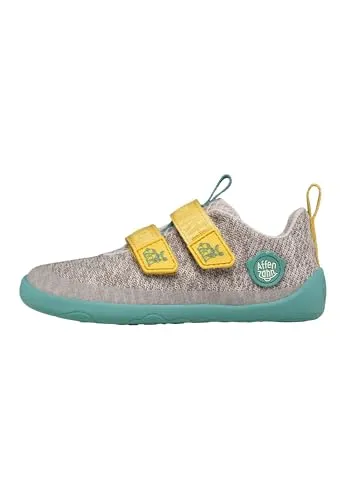 Affenzahn Knit Happy Naßhorn Klettschuh Grau in Gr. 31 - Bequeme Klettschuhe für Jungen von Affenzahn in grau-grün, ideal für den Alltag und einfach anzuziehen.