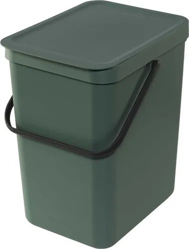 Brabantia Sort & Go Behälter 25l Fir Green - Haushaltszubehör: Der 25l Sort & Go Behälter von Brabantia ist platzsparend, leicht zu reinigen und perfekt für die Mülltrennung. Mit praktischem Tragegriff für einfaches Entleeren!