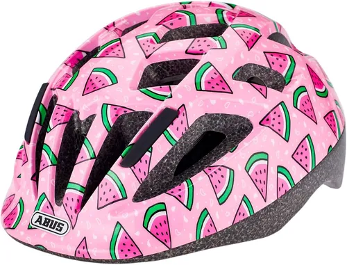ABUS Smooty 2.0 pink watermelon S (45-50 cm) - Fahrradhelm für Kleinkinder, optimaler Schutz mit flacher Rückseite für Nacken und Wirbelsäule, gute Ventilation und individuelle Passform durch Zoom Evo Kids Justier-System.