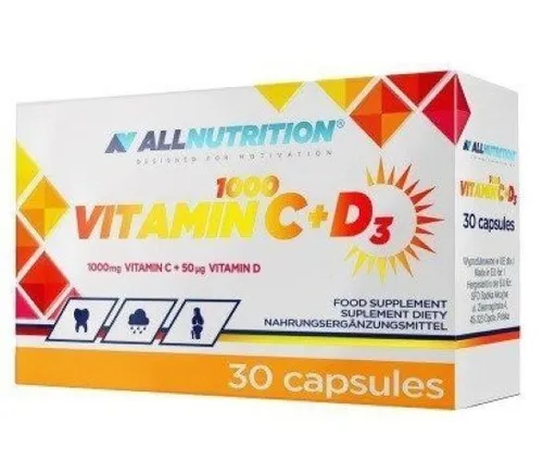 ALLNUTRITION Vitamin C 1000 + D3 30 Kapseln