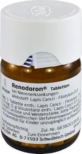 Renodoron 180 ST - Anthroposophisches Arzneimittel für Nierengesundheit - Arzneimittel zur Begleitbehandlung chronischer Nierenerkrankungen, besonders bei Steinleiden. Unterstützt die Nierenfunktion auf natürliche Weise.