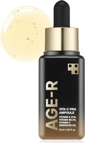 Medicube AGE-R Vita C Pro Vitamin C Ampulle, 20 ml - Tagespflege mit hochwirksamem Vitamin C für strahlende Haut und Anti-Aging-Effekte. Ideal für die tägliche Anwendung.