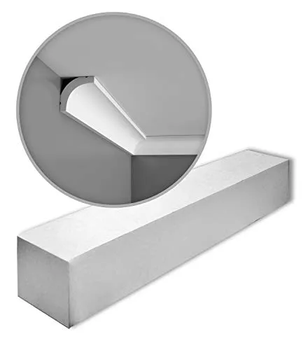 Orac Decor CB520N BASIXX Zierleisten Set mit 10 Stuckleisten - Stuckleisten für den Innenbereich, extrem leicht aus Durofoam® und ideal für zeitlose Raumgestaltungen. Gesamtmaß: 20 m, perfekt für Deckenverzierung.