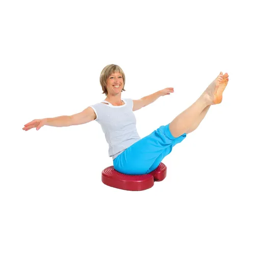 Togu Aero-Step Pro, rot – Fitness- und Koordinationstrainer - Balanceboard mit luftgefülltem Design, verbessert Gelenkstabilität und Balance, hohe Belastbarkeit bis 200 kg, fair und langlebig in Deutschland produziert.