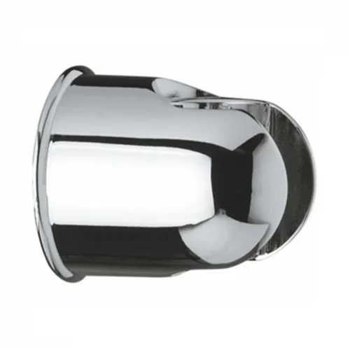 Brausehalter / Wandhalter - rund - aus Messing verchromt für Handbrausen Dusche