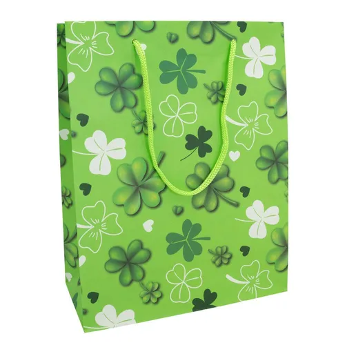 Idena Geschenktüte Glücksklee Motiv 25,0 x 35,0 cm, 1 St. 31848