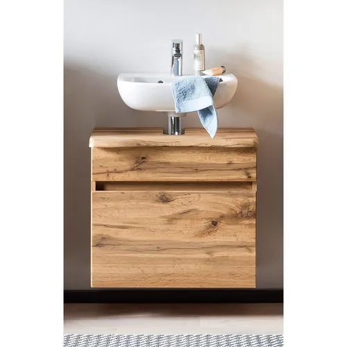 Bad Waschbeckenunterschrank Eiche 61 cm in braun von Lomadox