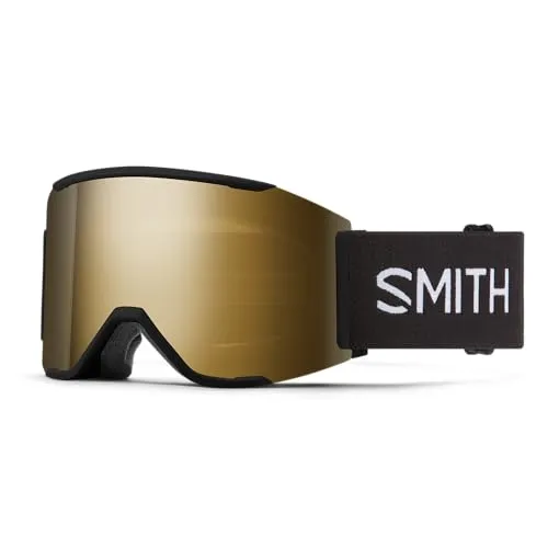 Smith Squad Mag ChromaPOP Skibrille, Black-Sun Black Gold Mirror - Skibrillen mit ChromaPOP-Technologie für verbesserte Kontraste und klare Sicht bei jedem Wetter.