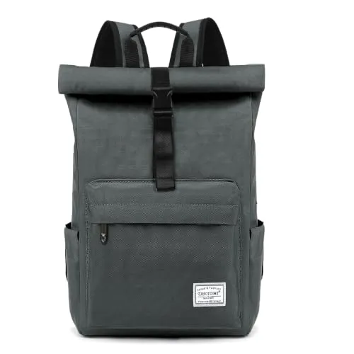 TANTOMI Rucksack Damen Herren, Rucksack Laptop Tasche 15,6 Zoll, Laptop Rucksack Damen Herren weit öffenbar, Rolltop Rucksack wasserdicht,Backpack Daypack für Schule,Fahrradfahren,Freizeit und Reise.