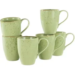Creatable Kaffeebecherset, Grün, 6-teilig in grün von CreaTable